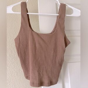 Abercrombie cropped tank built in bra